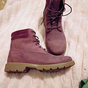 Timberland Women's Lace-Up Maroon Boots